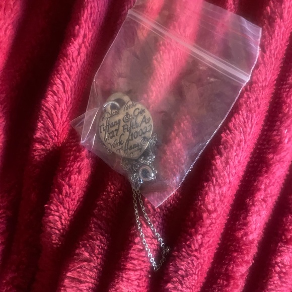 T & co 16 years old Silver Pendant & Necklace with Chain. As is.